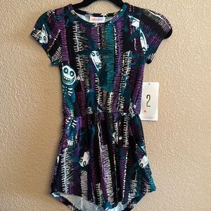 NWT - Lularoe Mae size 2 Nightmare before Christmas dress pockets Barrel & Shock